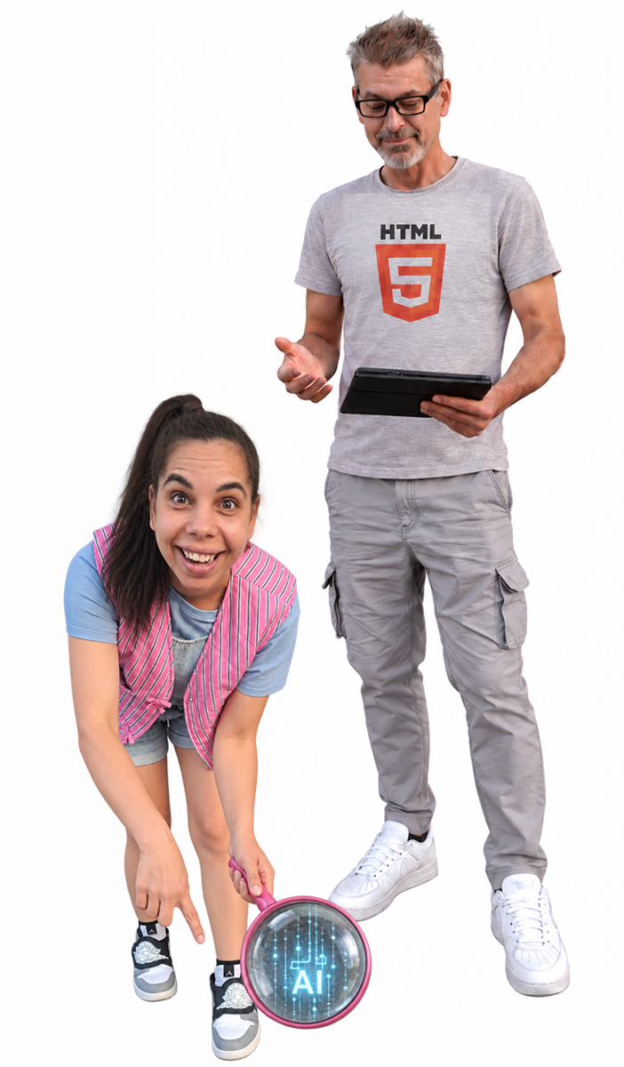 Ferdinand mit einem Tablet